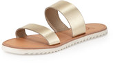 Thumbnail for your product : Joie Avalon Metallic Flat Sandal, White/Gold
