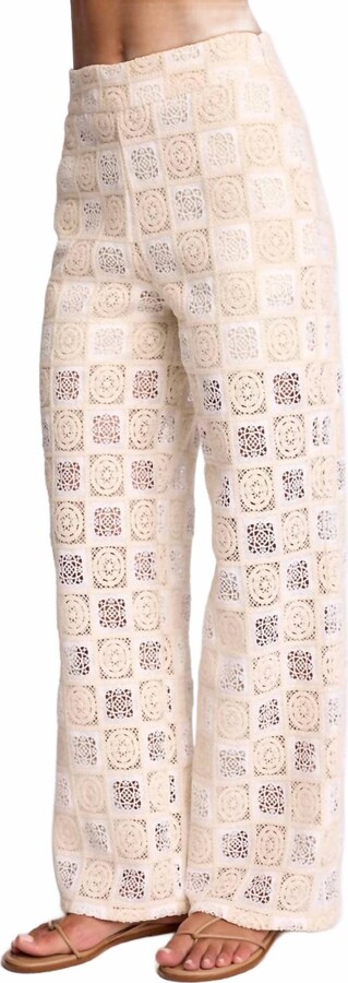SUNDAY Garcia Pants In Cream Crochet
