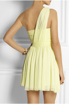 Thumbnail for your product : Kate Moss for Topshop One-shoulder chiffon mini dress
