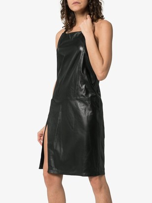 Sandy Liang Congee Leather Halterneck Dress