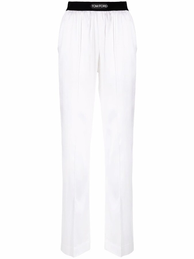 Tom Ford Straight-Leg Silk-Blend Trousers - ShopStyle
