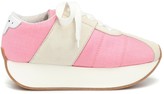 Thumbnail for your product : Marni Big Foot mesh and suede sneakers