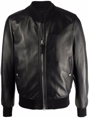Tom Ford Leather Bomber Jacket - ShopStyle