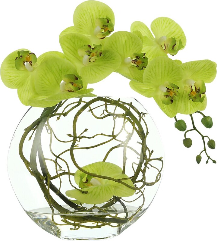 Creative Displays Orchid Floral In Glass Vase With Vines ShopStyle Decor