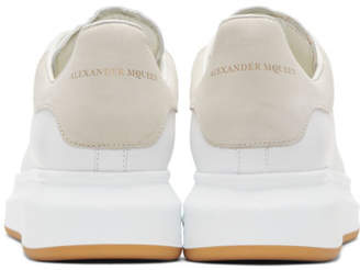 Alexander McQueen White and Beige Oversized Sneakers