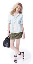 Thumbnail for your product : Maison Scotch Camo-Print Button-Trim Miniskirt