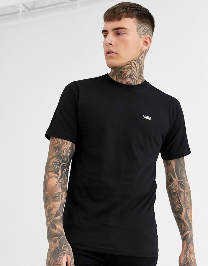 Vans t-shirt with small logo in black - ShopStyle