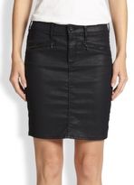 Thumbnail for your product : AG Adriano Goldschmied Kodie Coated Denim Skirt