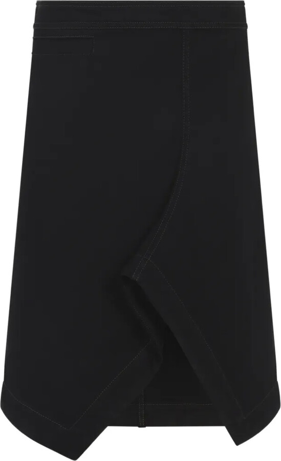 Lemaire Asymmetric Panelled Midi Skirt