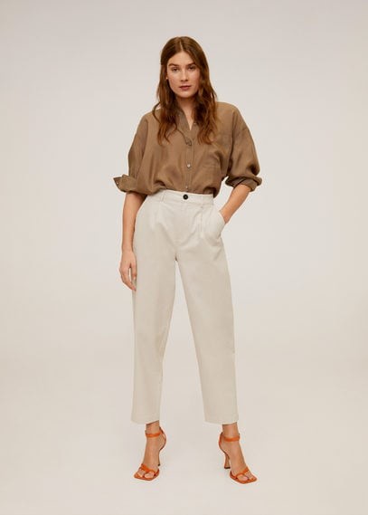 relaxed fit cropped pants
