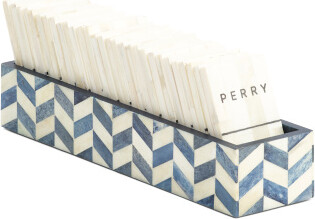 TJMAXX 28Pc Handcrafted Bone Inlay Domino Game Set