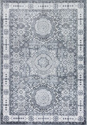 Bungalow Rose Hailey Vintage Ice Cube Silver Area Rug