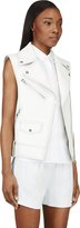Thumbnail for your product : Alexander Wang White Pebbled Leather Biker Vest