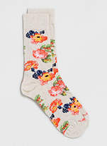 Thumbnail for your product : Topman Oat Floral Knitted Socks