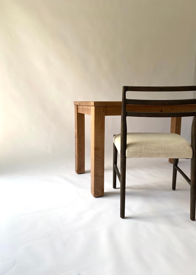 Rustic Wood Table, Handmade, Parsons Style