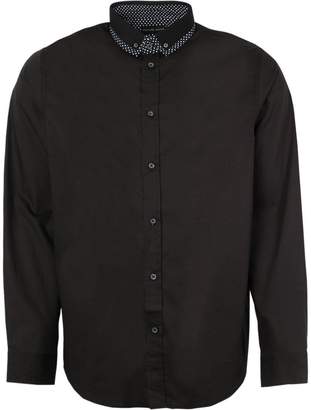 boohoo Slim Fit Smart Long Sleeve Shirt With Tipped Collar