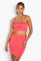 Thumbnail for your product : boohoo Diamante Detail Strappy Mini Skirt