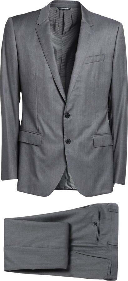 for Men Dolce & Gabbana Synthetic Gold Single Breasted 2 Piece Suit in Silver Save 23% Mens Clothing Suits Black 