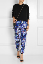 Thumbnail for your product : J.Crew Collection Inky Floral printed satin-twill tapered pants
