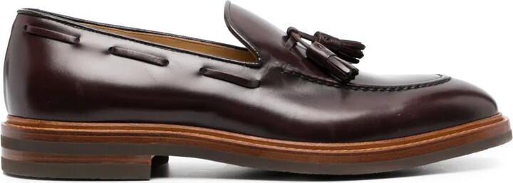 Brunello Cucinelli Tassel-Detail Leather Loafers
