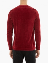 Thumbnail for your product : Our Legacy Red Long-Sleeved Velour T-Shirt
