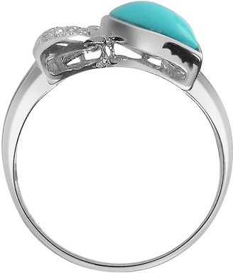 Del Gatto Diamond and Turquoise Butterfly 18K Gold Ring