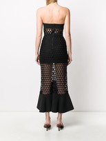 Thumbnail for your product : David Koma Geometric-Pattern Strapless Dress