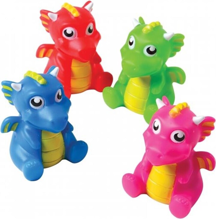 US Toy Company US Toy Vinyl Dragon Toy - 4 Assorted Color