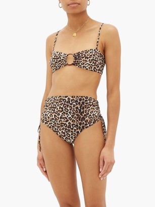 Belize - Hailey Leopard-print Bandeau Bikini Top - Leopard