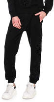 Thumbnail for your product : Alexander McQueen Flocked-Embellishment Sweatpants