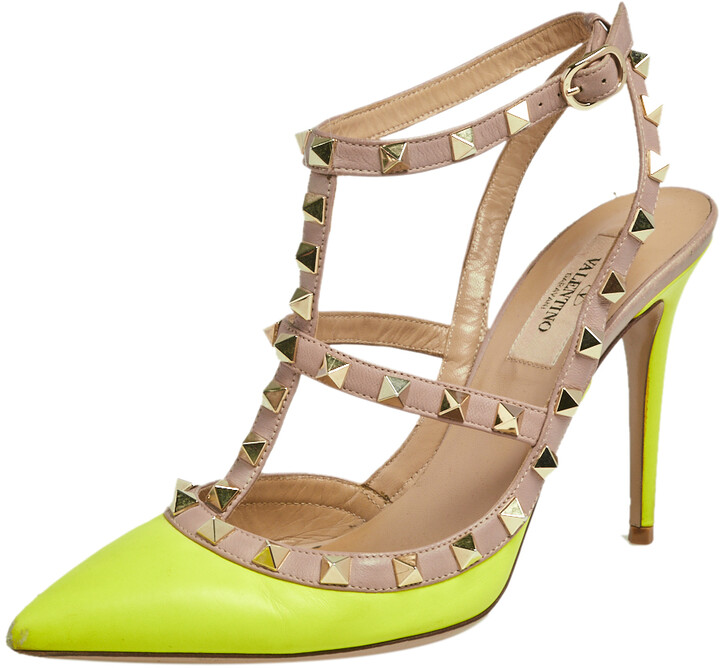 Valentino Rockstud Yellow | Shop the world's largest collection of fashion  | ShopStyle