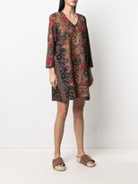 Thumbnail for your product : Pierre Louis Mascia Floral Embroidered Flared Dress