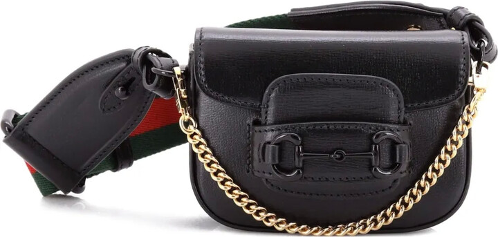 Gucci Pre-Owned Horsebit 1955 Flap Wallet with Strap Leather crossbody bag