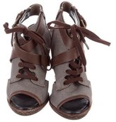 Thumbnail for your product : Pierre Hardy Lace-Up Wedge Sandals