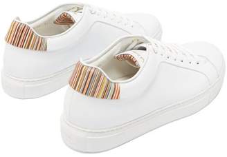 Paul Smith Basso Leather Low Top Trainers - Mens - White