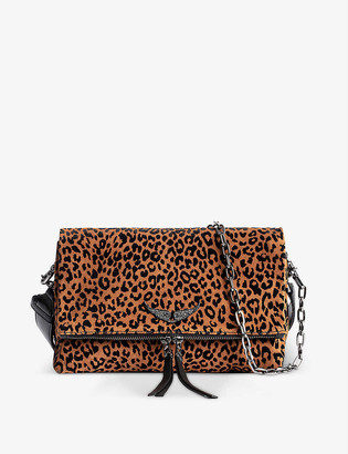 Zadig & Voltaire Rocky leopard-print suede shoulder bag - ShopStyle