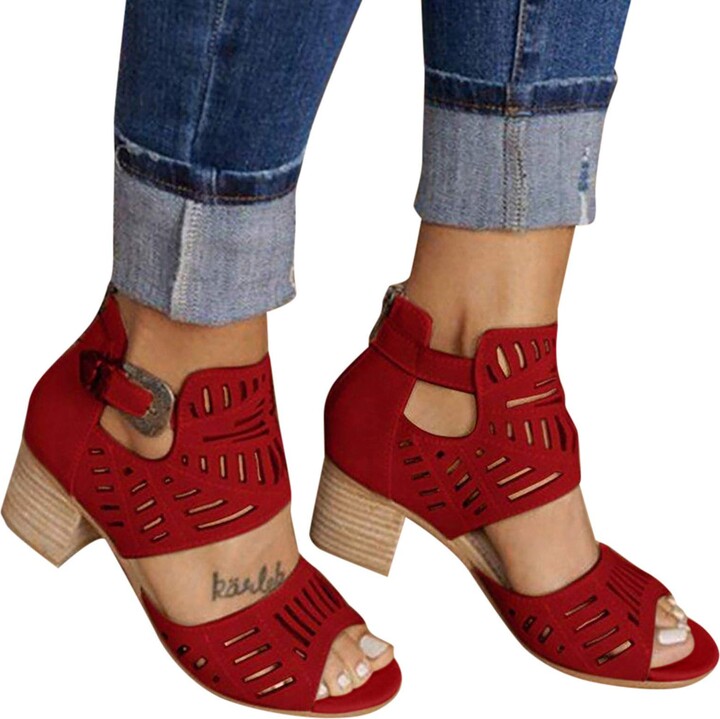 Red High Heel Women's Sandals | Shop the world's largest collection of  fashion | ShopStyle UK