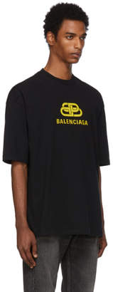 Balenciaga Black and Yellow BB T-Shirt