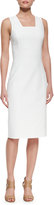 Thumbnail for your product : Michael Kors Double-Face Stretch Sheath Dress, Optic White