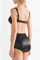 Thumbnail for your product : Dolce & Gabbana Lace-trimmed Stretch-silk Satin Balconette Bra - Black
