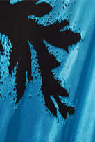 Thumbnail for your product : Topshop Eltham Devoré-satin Maxi Skirt - Bright blue