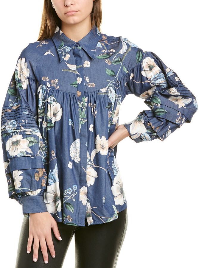 gracia ruffle blouse