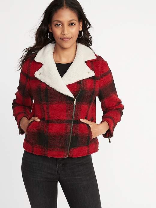 old navy red plaid jacket