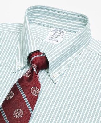 Brooks Brothers Original Polo Button-Down Oxford Regent Fitted Dress Shirt, Ground Stripe