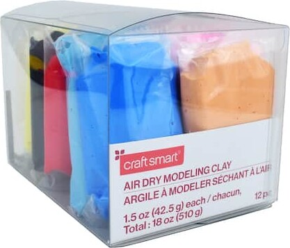 Air Dry Modeling Clay 12 Color ct by Craft Smart® in Orange