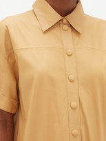 Thumbnail for your product : Stand Studio Lauren Drop-waist Leather Dress - Camel