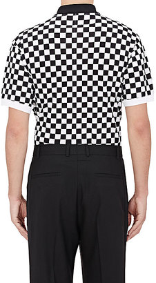 Givenchy Men's Checked Grommet-Detailed Polo Shirt