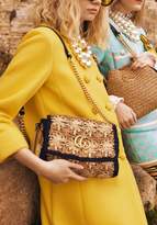 Thumbnail for your product : Gucci GG Marmont raffia small shoulder bag