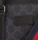 Thumbnail for your product : Gucci Leather-Trimmed Monogrammed Coated-Canvas Briefcase