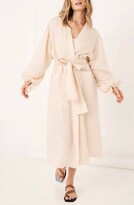 Thumbnail for your product : SPELL Mae Linen Robe in Meringue